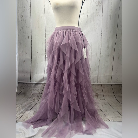 Soho Apparel Dresses & Skirts - Soho Apparel Lavender Tiered Tulle Maxi Skirt